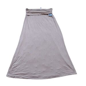 Azules Beige Maxi Skirt Made in USA Rayon Blend Boho A-Line NEW